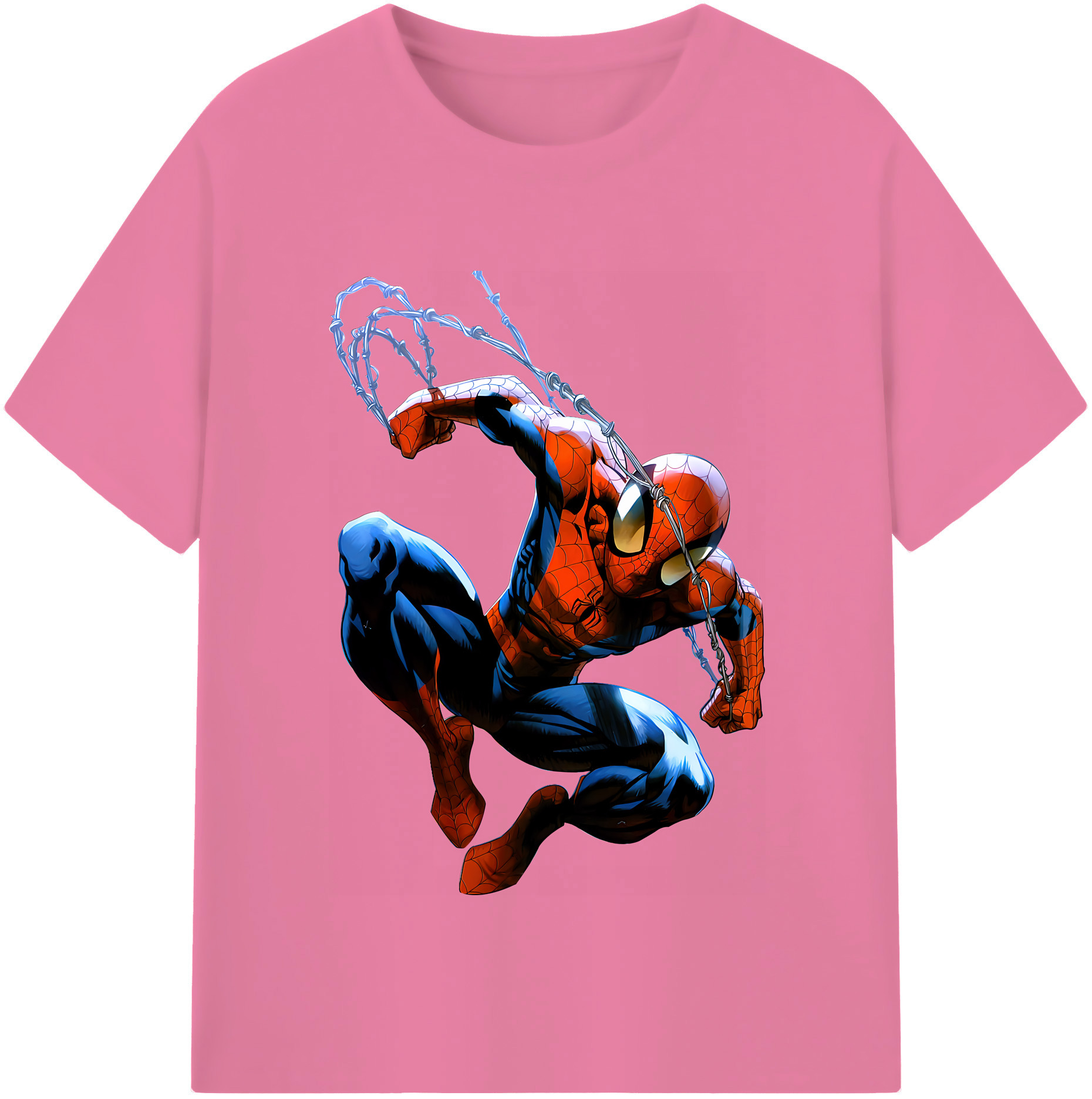 （画像用） Spider Man スパイダーマン 綿100％半袖Tシャツ（フロントプリント）